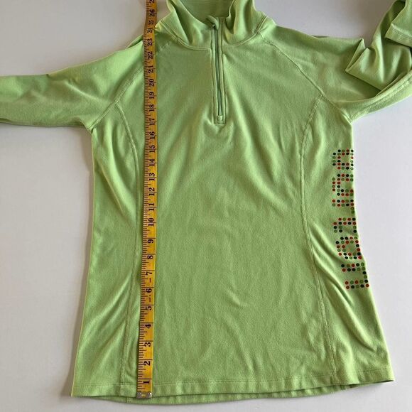 Burton Women's 1/4 Zip Cozy Lime Green Fleece Top, Size Medium, EUC - Picture 7 of 9